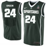 Men Michigan State Spartans NCAA #24 Johnny Green Green Authentic Nike Stitched College Basketball Jersey XJ32Z80AA